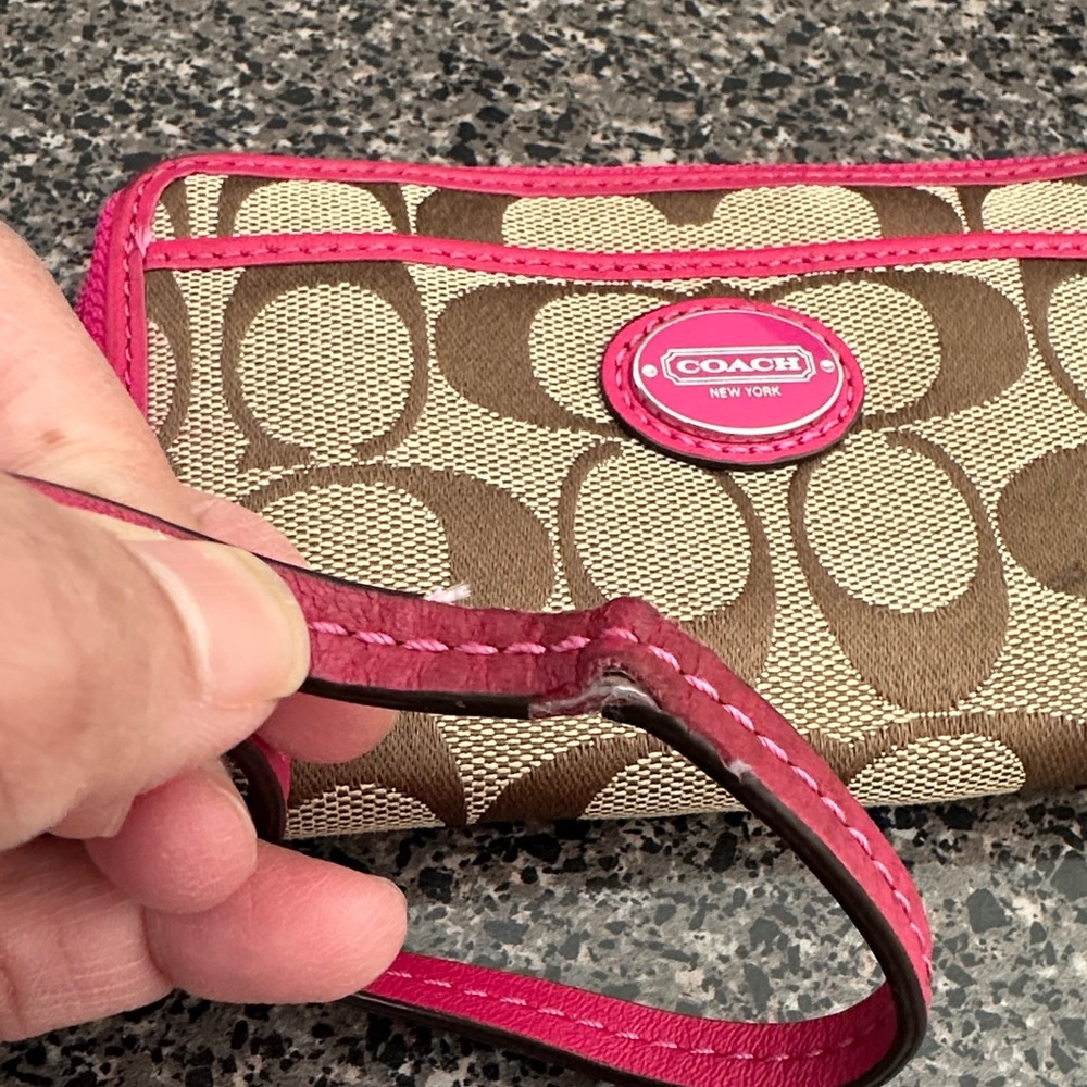 Coach Brown and Pink Wallet - Picture 3 of 8